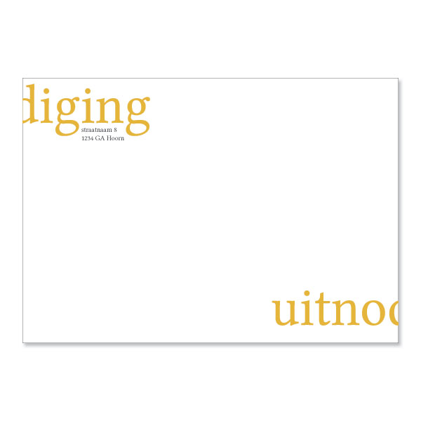 envelop voor uitnodiging Wilhelmina Drucker