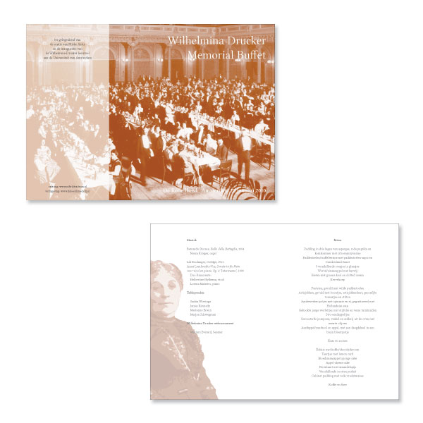 programma/menu Wilhelmina Drucker formaat: 148x210 mm